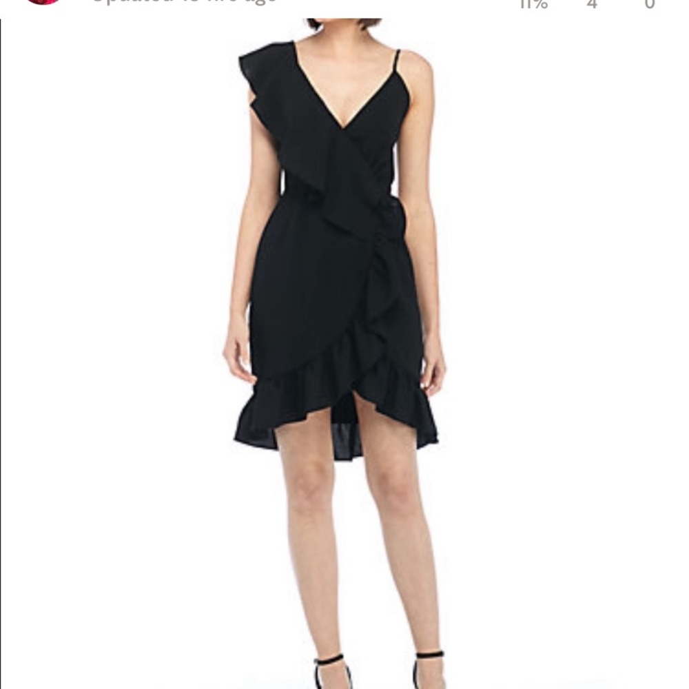 NWOT Size Medium WAYF black dress with ruffle details